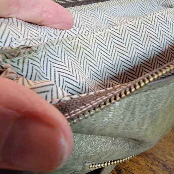 Olive Green Leather Crossbody Bag - Picture 11 of 11